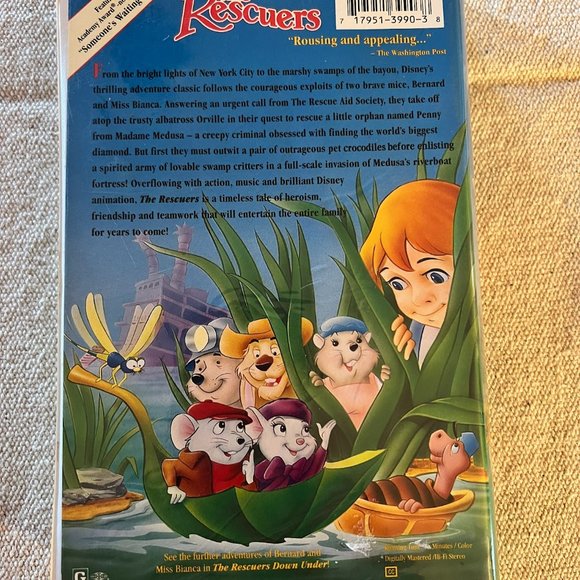 Disney The Rescuers VHS Black Diamond - Picture 4 of 10